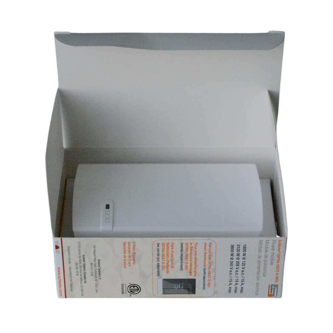 Schluter Systems Ditra Heat E-RRS Power Module (DHERR2/BW) for Use with  E-RS1 Electric Radiant Floor Heating Programmable Touchscreen Smart WiFi  Thermostat (DHERT105/BW) - Amazon.com
