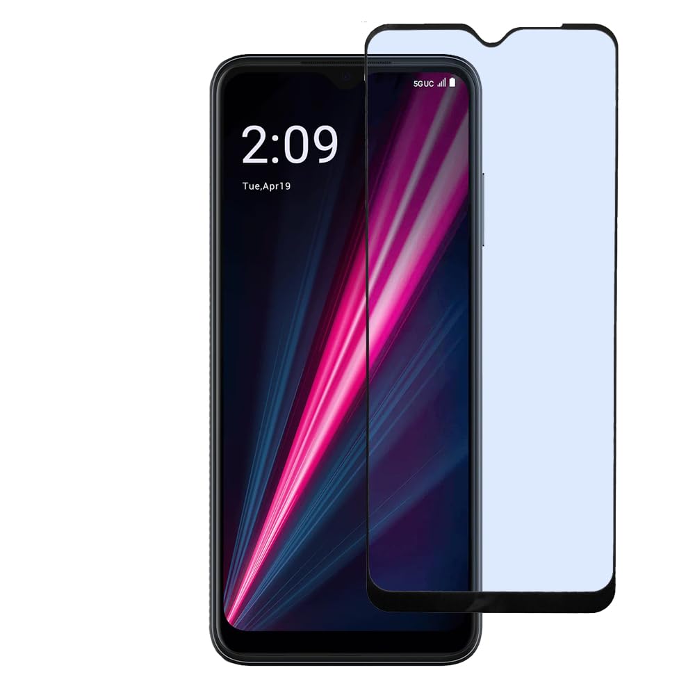Eaglecell - for T-Mobile REVVL 6X PRO 5G, REVVL 6 PRO 5G - Full Adhesive Tempered Glass Screen Protector - Black