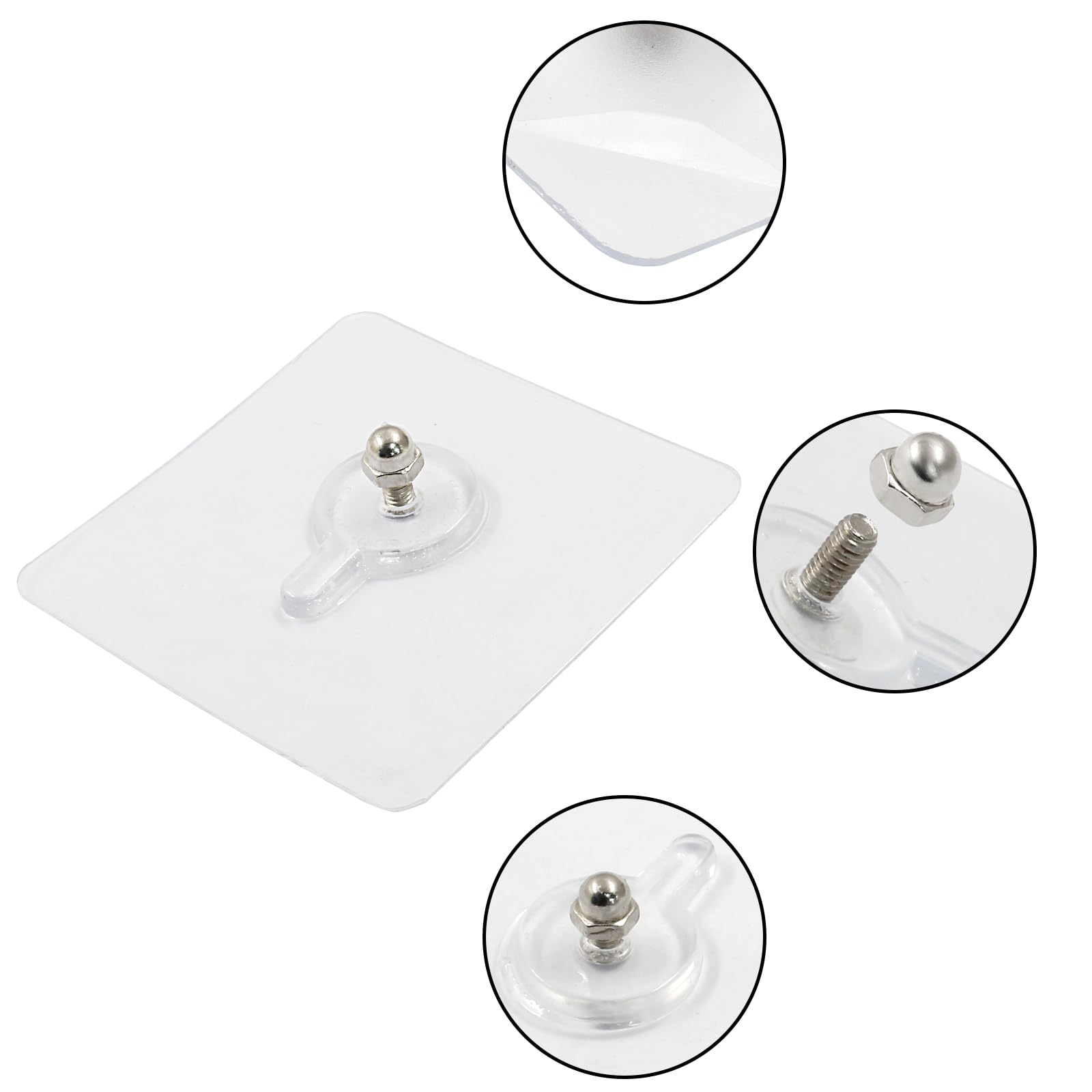 Hitefu 10 ganchos autoadhesivos sin clavos, ganchos de pared resistentes para colgar, adhesivo sin tornillos para montaje en pared, ganchos impermeables para colgar cuadros para cocina, baño, hogar,