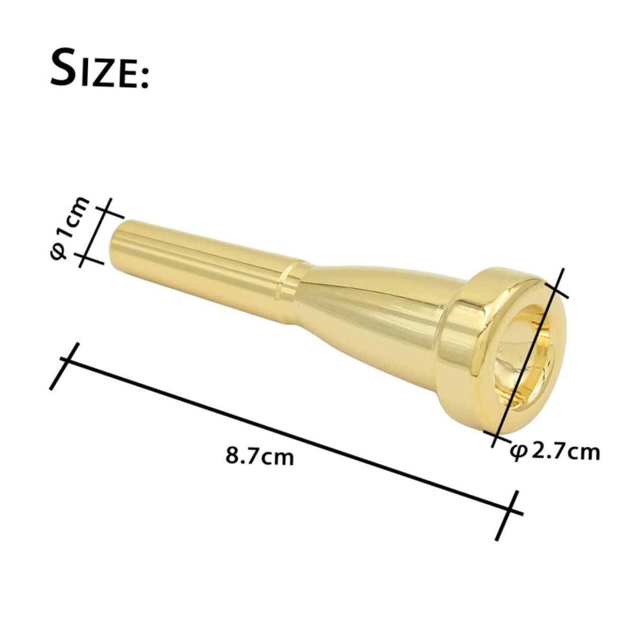 ULDIGI Beginner to Pro French Horn Mouthpiece Gold Plated Horn Instrument Accessory
