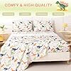 WINLIFE Kids Twin Sheet Set Dinosaur Printed - 3 Piece Cartoon Dino Soft Microfiber Bed Sheets - Deep Pocket - Easy Fit - Wrinkle Resistant Cozy Bedding Set for Toddler Boys Girls Teens #5