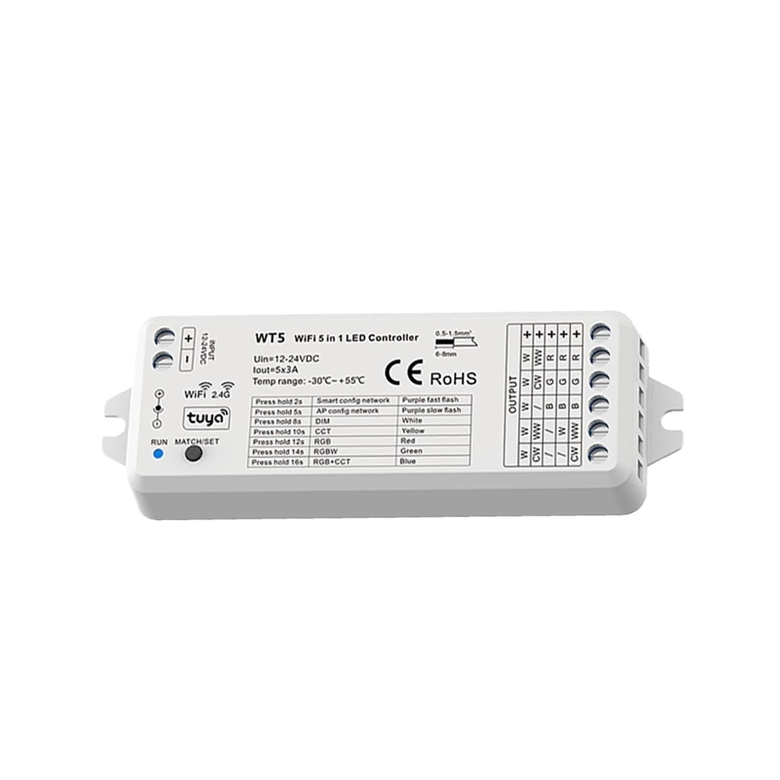Contrôleur LED WT5 RGB+CCT pour illuminer votre salon avec la commande vocale Echo Plus