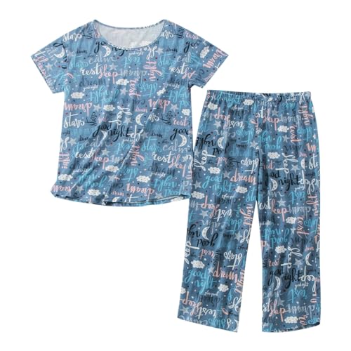 Pantacourt Femme Ensemble Pantalon Et Haut Fluide Pijamas Coton Vetements Mode Ete Pyjama Hiver Pijama Bas De Grande Taille Short Corsaire Été Pyjashort...