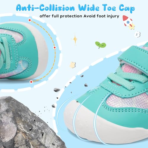 Image of Scurtain Baby Shoes Boy Girl First Walking Shoe Infant Crib Breathable Sneakers Lightweight Barefoot Shoes for Babies