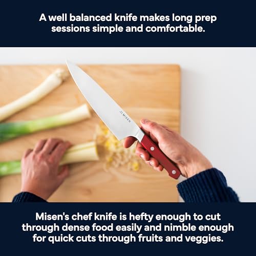Image of Misen 8 Inch Chef Knife, AUS-10 Japanese Stainless Steel - Red