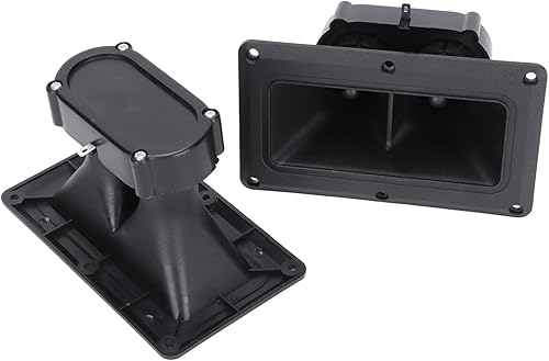 ASHATA 2 unids amplia dispersión cuerno Tweeter amplia dispersión cuerno accesorios de audio, Piezo cuerno Tweeters 75150W Drive Cerámica alta