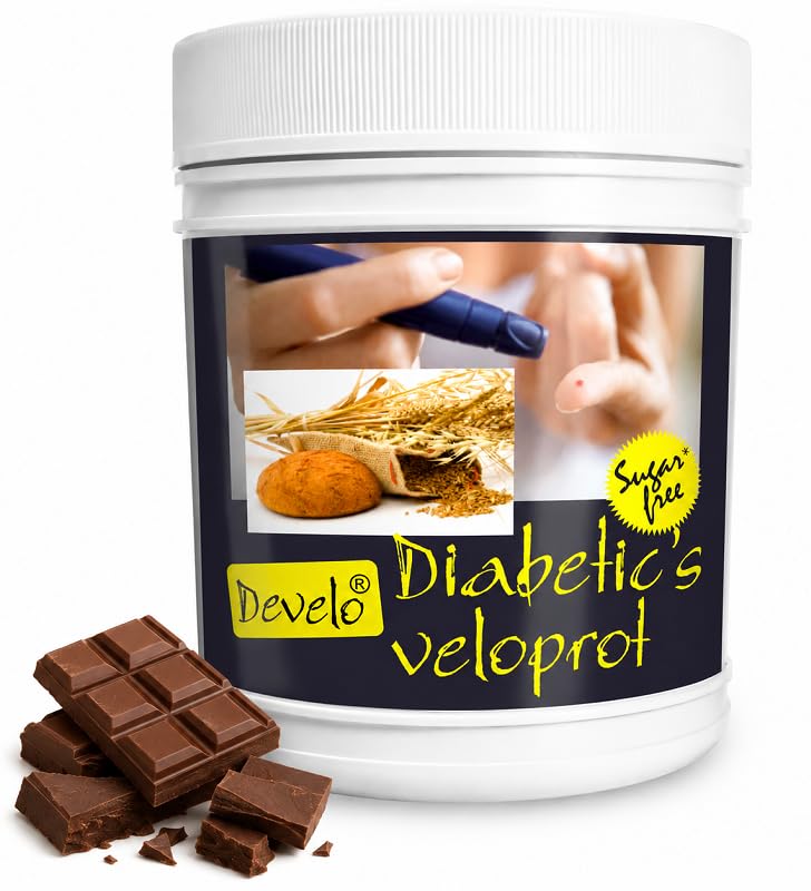 Image of Develo Diabetic Protein Powder for Diabetes Patient's care, Sugar Free Supplement for Men & Women - 500 g (Chocolate)
