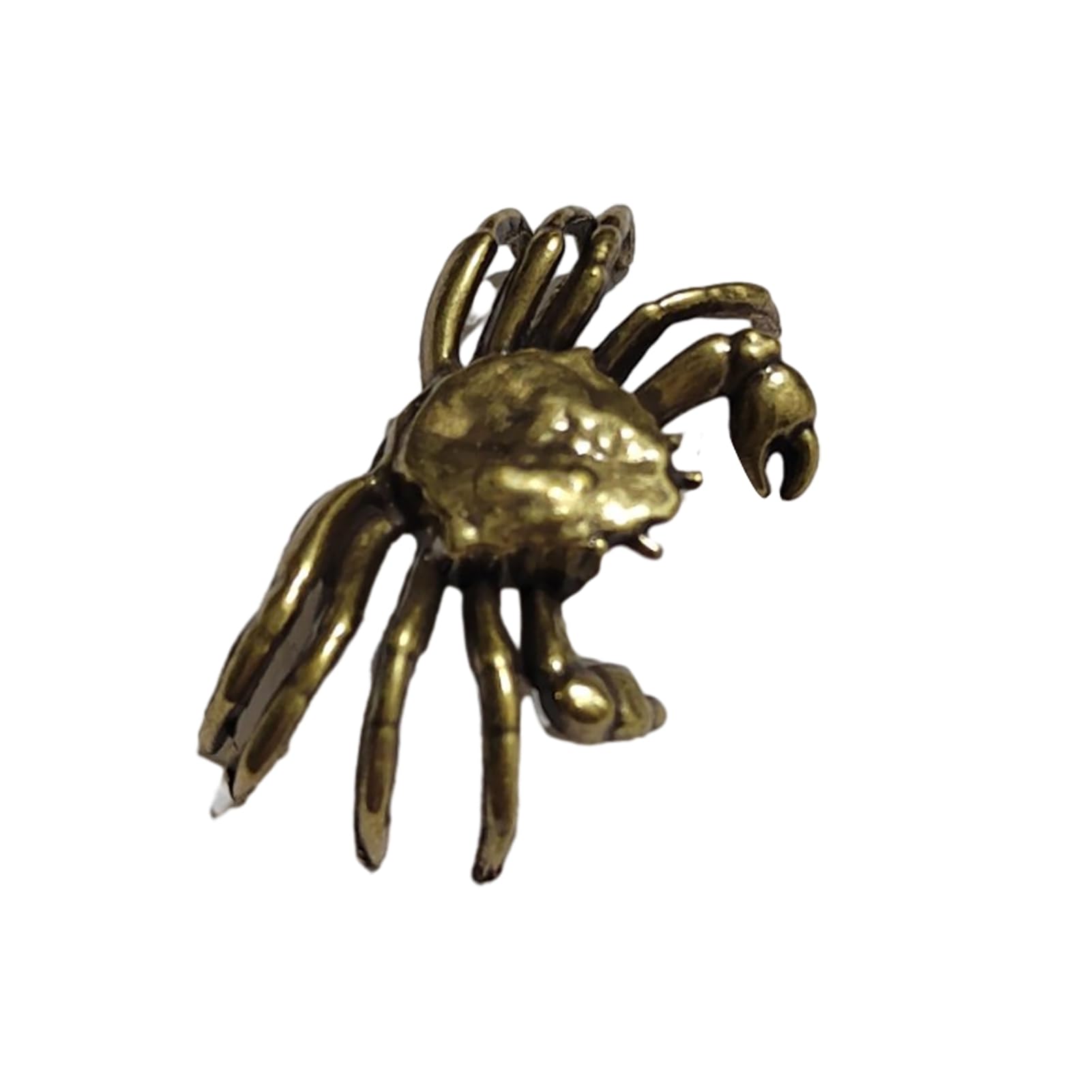 Glifora Retro Crab and Lobster Ornaments - Mini Vintage Brass Crayfish Figurine, Funny Copper Shrimp Sculpture for Home Office, Tea House and Desktop Decor