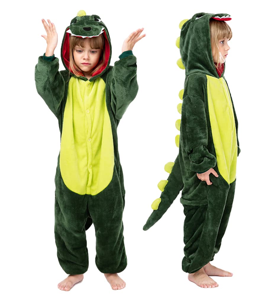 Seawhisper Dinosaur Onesie Kids Dino Suit Dinosaur Costume for Kids Boys Girls Animal Jumpsuit 7-8 5-6 4T-4 9-10