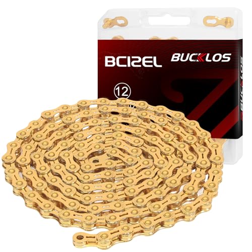 BUCKLOS 8/9/10/11/12 Speed Bike Chain for Shimano SRAM, Silver/Gold