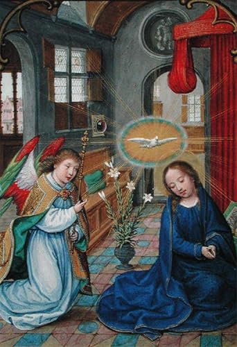 Tableaux sur toile l'Annonciation de la Vierge Marie Simon Bening art mural moderne