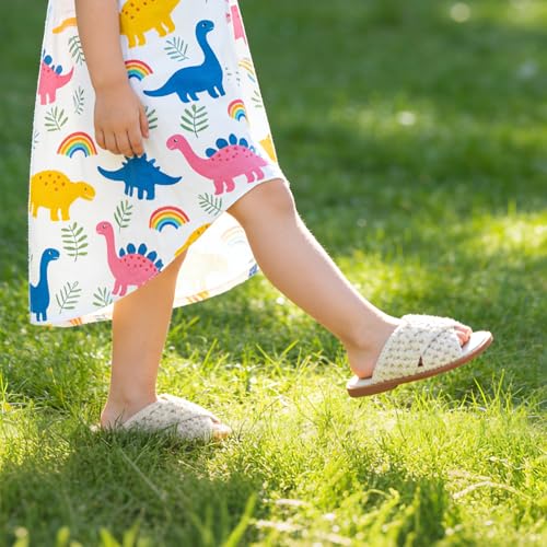 Image of THEE BRON Girls Cute Slip-On Slippers Stylish Sandals for Toddlers & Kids