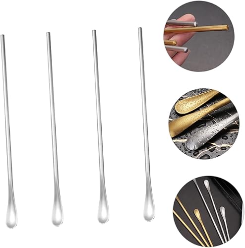 Miniatura 2 de Cuchara de hielo de acero inoxidable, cucharas para remover miel, cucharas para mezclar café, cucharas para revolver bebidas, cucharas para revolver