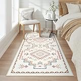 STARUIA 3x5 Washable Area Rug Western, Non-Slip Small Entryway Rug Colourful Tribal Aztec Classic Girls Rug for Bedroom Living Room Low-Pile Carpet for Indoor Kitchen Bathroom(Colourful 3'x5')