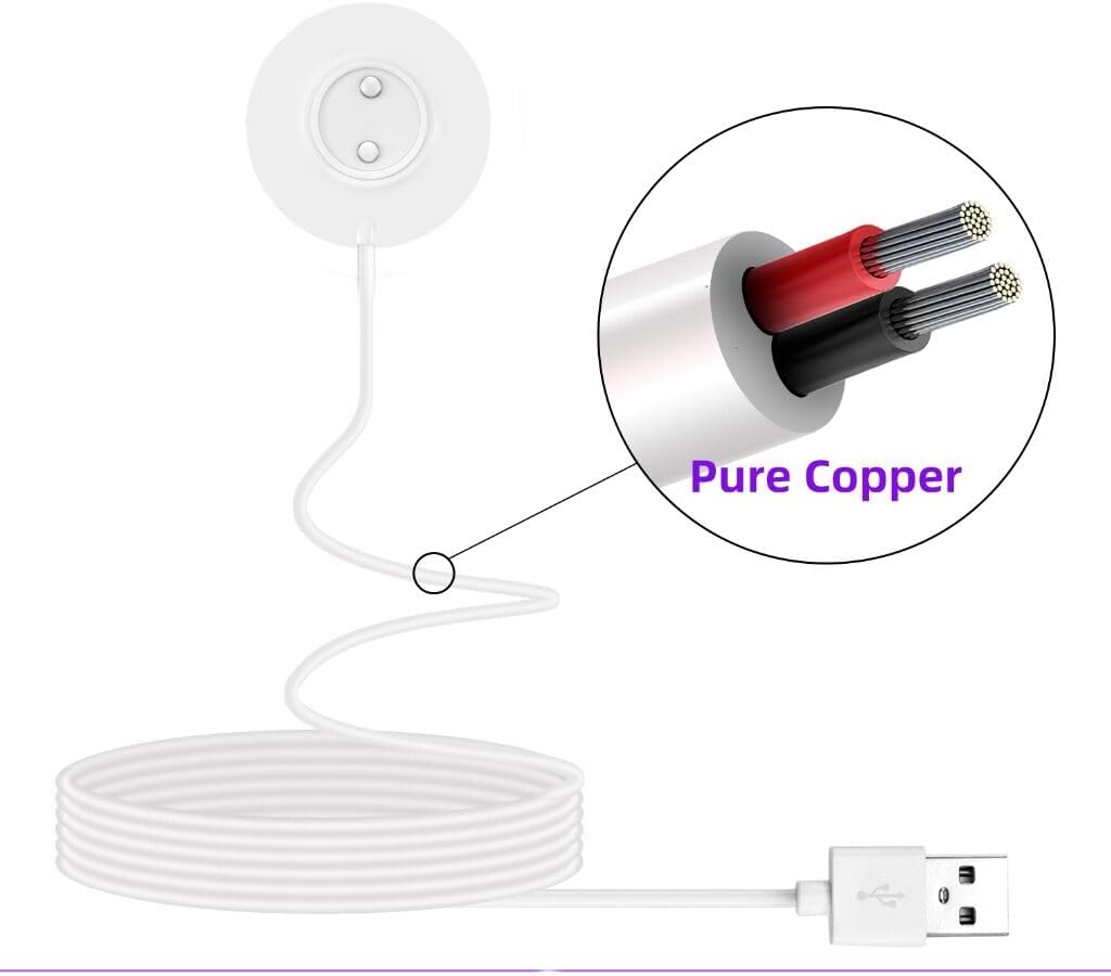 Replacement Rose Charger,Standing Magnetic Charger USB Cable,Replacement Base Dock Station for Rose Only-12mm thumbnail