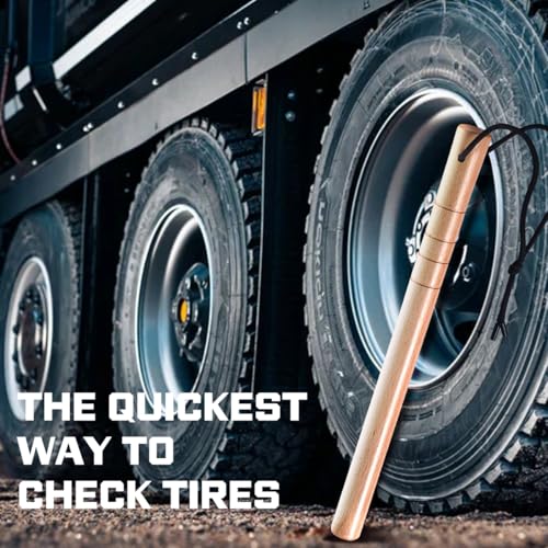 Image of Tire Thumper for Truckers,Wooden Self Defense Tire Bat,Truck Tire Pressure Checker