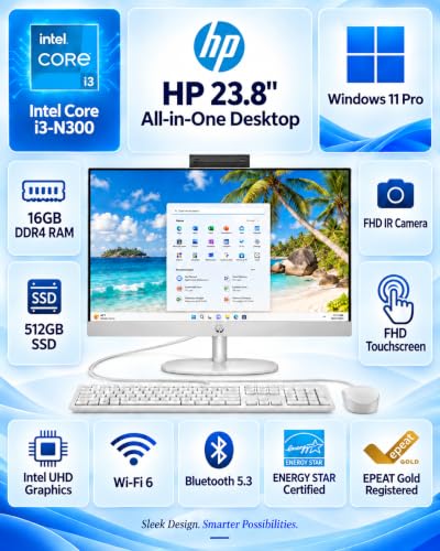 HP 24" Touchscreen All-in-One Desktop Computer, 16GB RAM, 512GB SSD - image 2