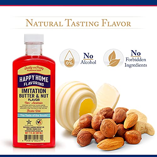 Happy Home Imitation Butter & Nut Flavoring, Non-Alcoholic, Certified Kosher, 7 oz. - Thumbnail 2