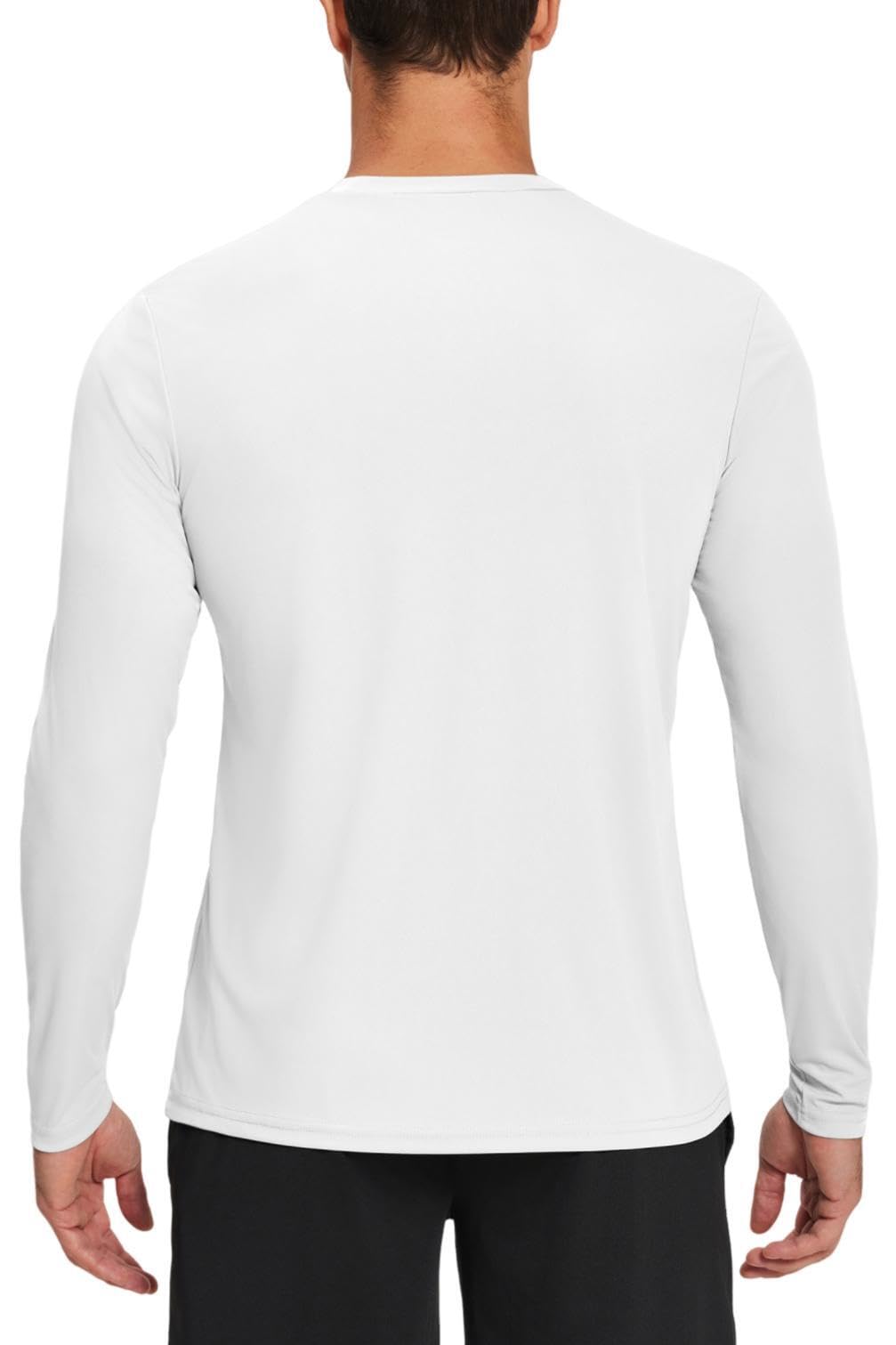 PINSPARK Camiseta Deportiva Hombre Manga Larga Secado Rápido Transpirable Anti-UV Ropa Deportiva para Gimnasio Running Fitness Cuello Redondo
