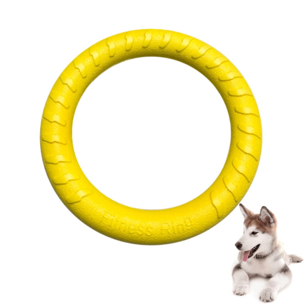 Anillo de mosca para perro, anillo de fitness flotante para perro, juguetes de disco volador para perros al aire libre, juguetes masticables duraderos para entrenamiento al aire libre,