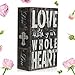 SAFETYON Safe Lock Book Box Hidden Dictionary Diversion Secret Book Safe with Combination Lock Portable Safe Box for Traveling Store Money Jewelry and Passport - LOVE CODE