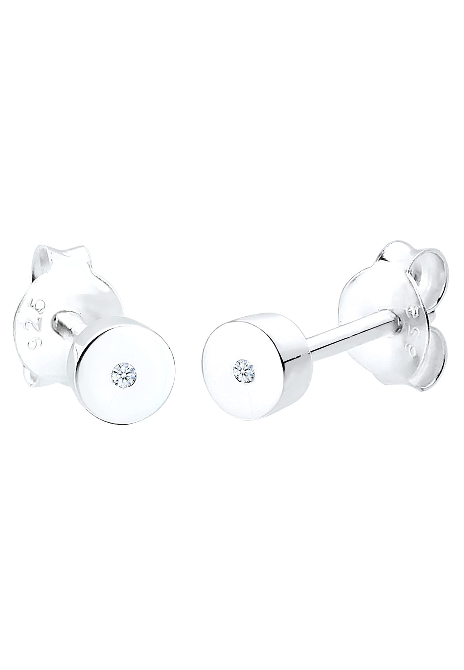 Elli DIAMONDS Earrings Women Earstuds Classic with Diamond (0.02 ct) in 925 Sterling Silver