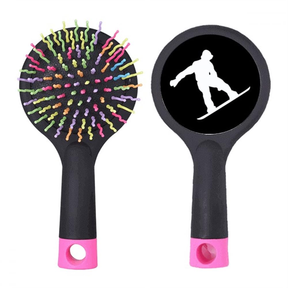 Cepillo para desenredar Jumping Skateboarding con base acolchada contra tirones de pelo 4