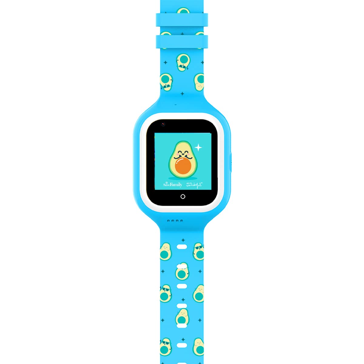 SaveFamily Iconic Plus 4G édition Mr. Wonderful avec Bracelets personnalisés. Smartwatch pour Enfants avec Video Call, Music, Caller ID, Video, Bluetooth, App Store, Whatsapp & Funny Stikers.