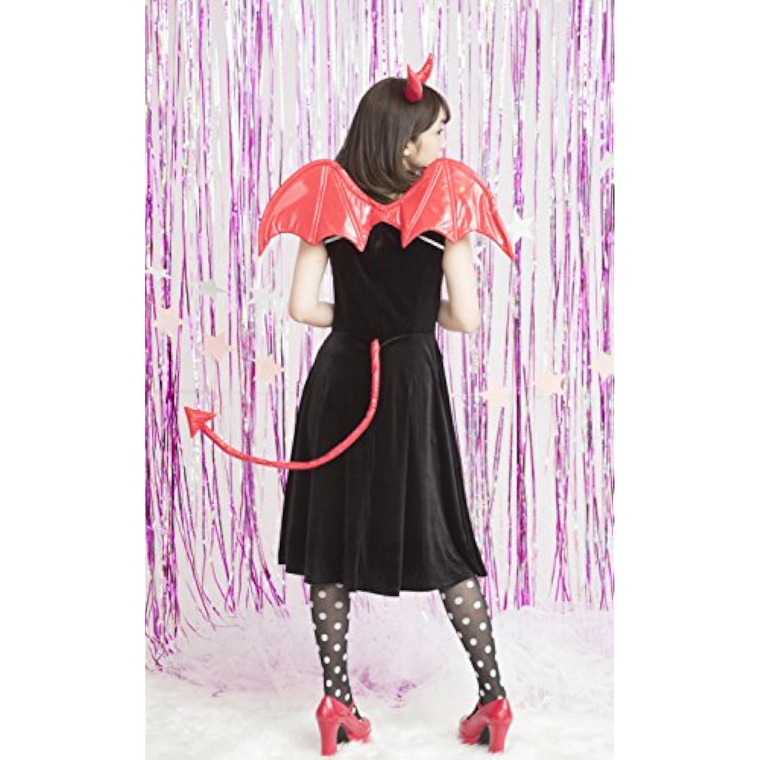 クリアストーン(Clearstone) コスプレ ハロウィン デビルパーツセット ユニセックス レッド 詳細画像3
