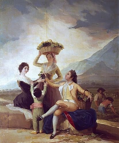 Lienzo abstracto l'autunno della vendemmia de Francisco De Goya para decorar salones