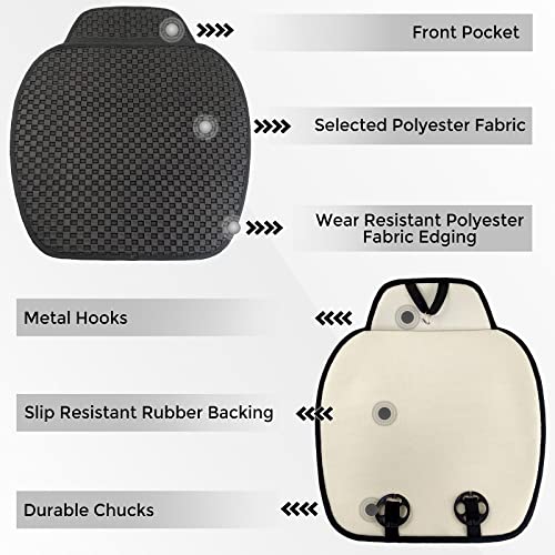 2 Pack Car Seat Cover For Front Car Seat Bottom,Ice Silk Seat Cushion Protector Without Backrest With Storage Pocket, Works With Summer Sedan Suv Pickup Minivan (Black) #TOP5