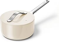 Vista 1 de Caraway - Sartén de cerámica antiadherente con tapa (1.75 qt) - No tóxica, sin PTFE ni ácido perfluorooctanoico (PFOA) - Apto para horno