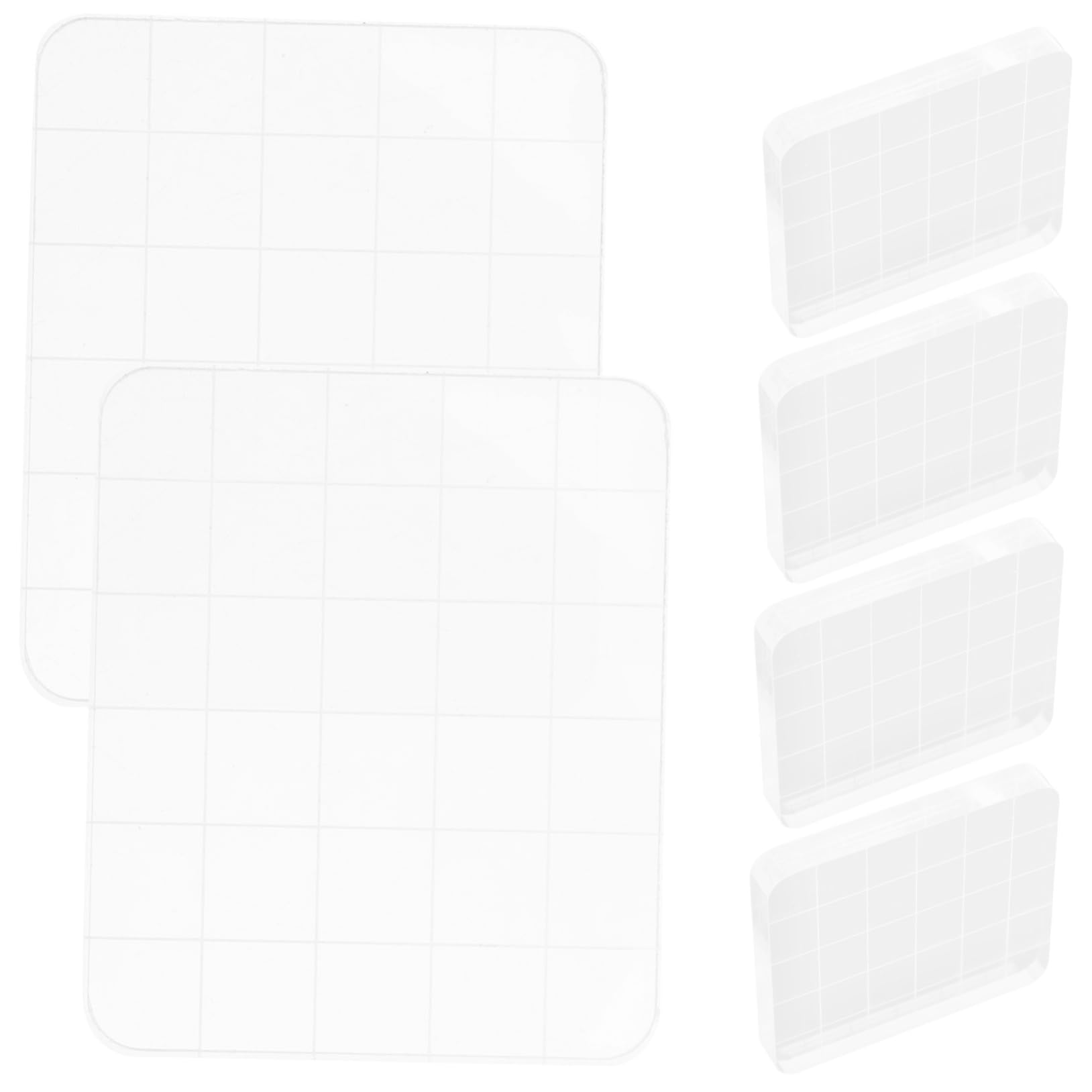 Gadpiparty Herramienta De Estampado Acrílico Álbum De Recortes Elaboración Suministros De Álbumes De Recortes Sellos Numéricos Carta Tablero De Estampado Para 6 Piezas X 4