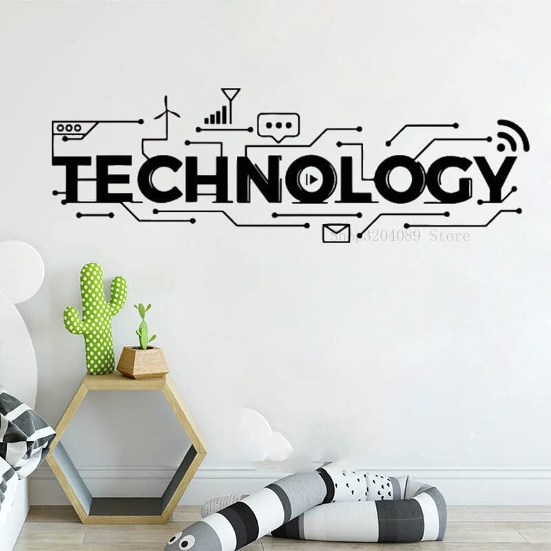 Gadgets Wrap Technology Lettering Wall Decal Mural Vinyl Sticker (14cm x 42cm) (B0B343YR54) Amazon Price History, Amazon Price Tracker