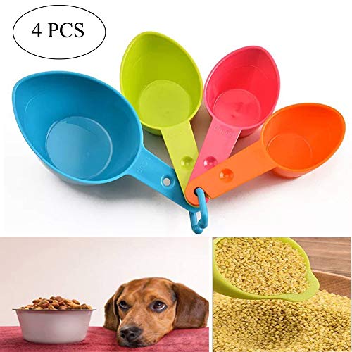 Orgrimmar Set of Four Pet Food Scoop, Measuring Cups, Plastic Pet Food Scoop