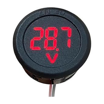 SANEC Yuvarlak Voltmetre Dc 4-100V Karavan Motosiklet Için Uygun