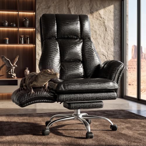 Image of Big and Tall Office Chair, Flip Armrests for Pets & Cross Legged Sitting