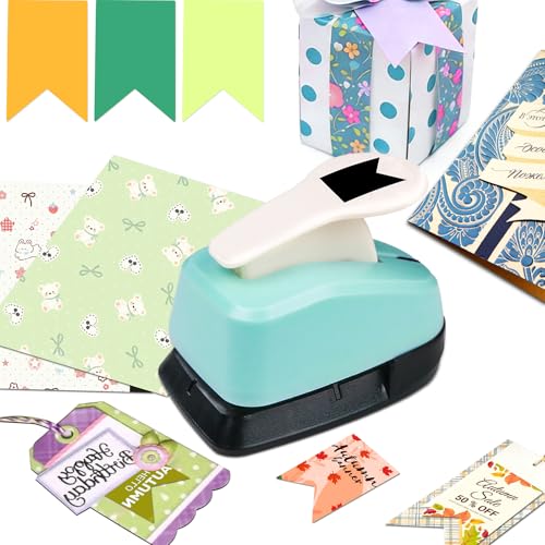 Banner Punches for Paper Crafts 1 Inches Banner Shape Punch for Scrapbooking Party Decor Card MakingFestive Shapes for DIY Decor Banners Shape Gift Tag Paper Puncher