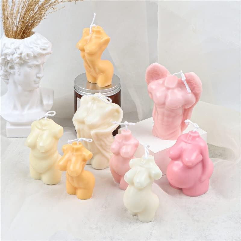 Miniatura 3 de NCKPRO Body Angel Woman - Molde de de silicona para velas de hombre embarazado, molde de jabón de resina, regalos, suministros de manualidades,