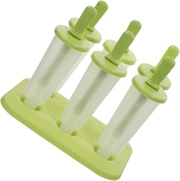POPETPOP Ice Lollipop Moulds 6pcs Plastic DIY Ice Pop Moulds for Summer Easy Cleaning Versatile Design and Family Treats