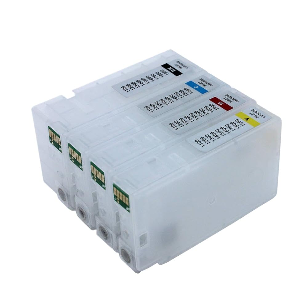 Juego de 4 Cartuchos de Tinta de Repuesto PGI-1100 con Chip ARC Compatible con Impresora MAXIFY MB2010 MB2110 MB2710