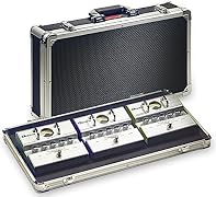 Rugged plastic moulded abs case with strong, extruded aluminium edging High density foam padded interior for extra protection Rubber feet for vertical positioning Pedals are attachable to the case's interior via hook and loop strip (included) Int. di...