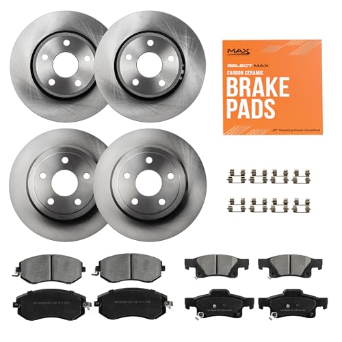 Max Advanced Brakes ValueMAX Front & Rear Brake Kit | Fits 2011-2021 Jeep Grand Cherokee | Brake & Rotor Kit for Daily Driving | OE Brake Rotors & Ceramic Brake Pads