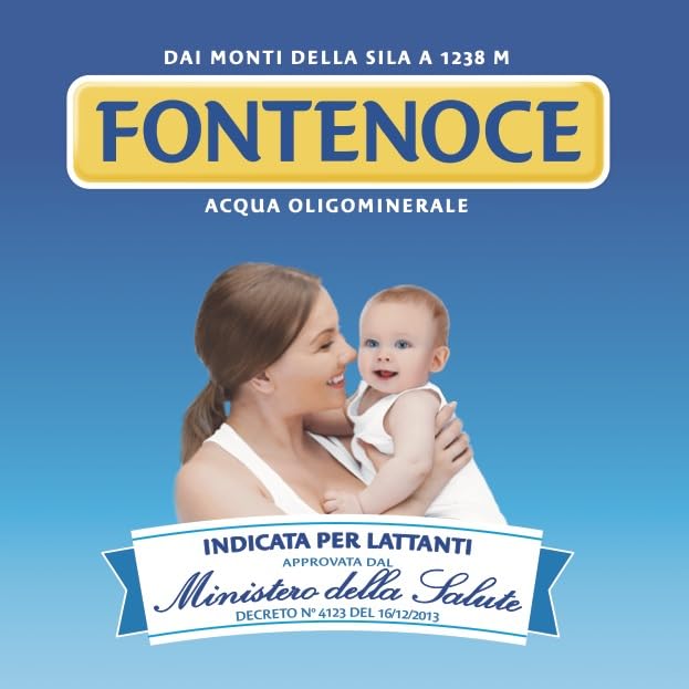 Acqua Fontenoce Ideale Per Lattanti e Adulti Bottiglie 500 ml Approvata Dal Ministero Della Salute Acqua Minerale Naturale Oligominerale Bottiglia E Tappo Riciclabili (48 BOTTIGLIETTE 500ML)