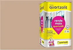 Kit Tinta Quartzolit Camurça 18L Com Trincha 396/4 Para Paredes Internas E Externas