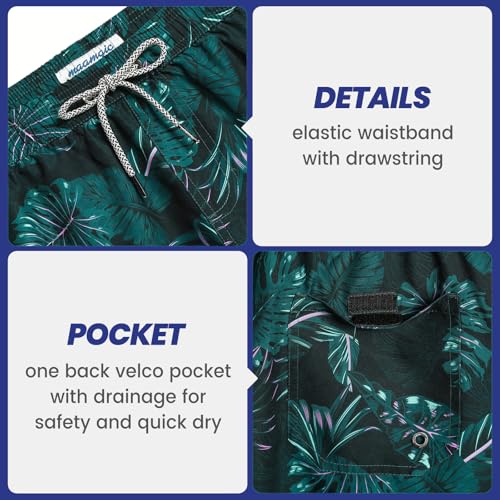 Image of maamgic Mens Swim Trunks 5 Inch with Mesh Liner Breathable for Beach