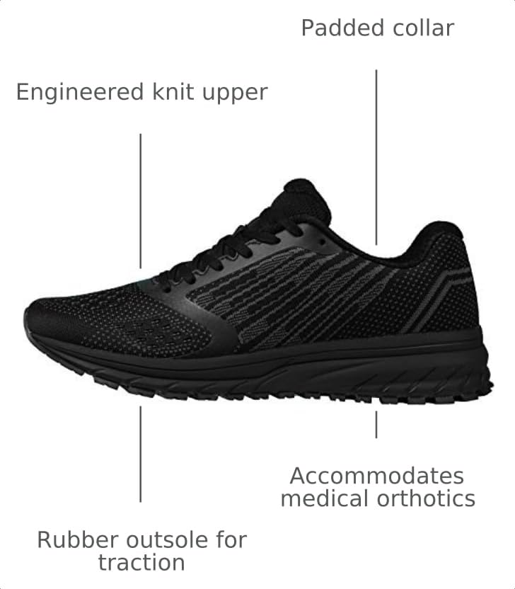 Image of Joomra Whitin Men's Supportive Running Shoes Cushioned Athletic Sneakers