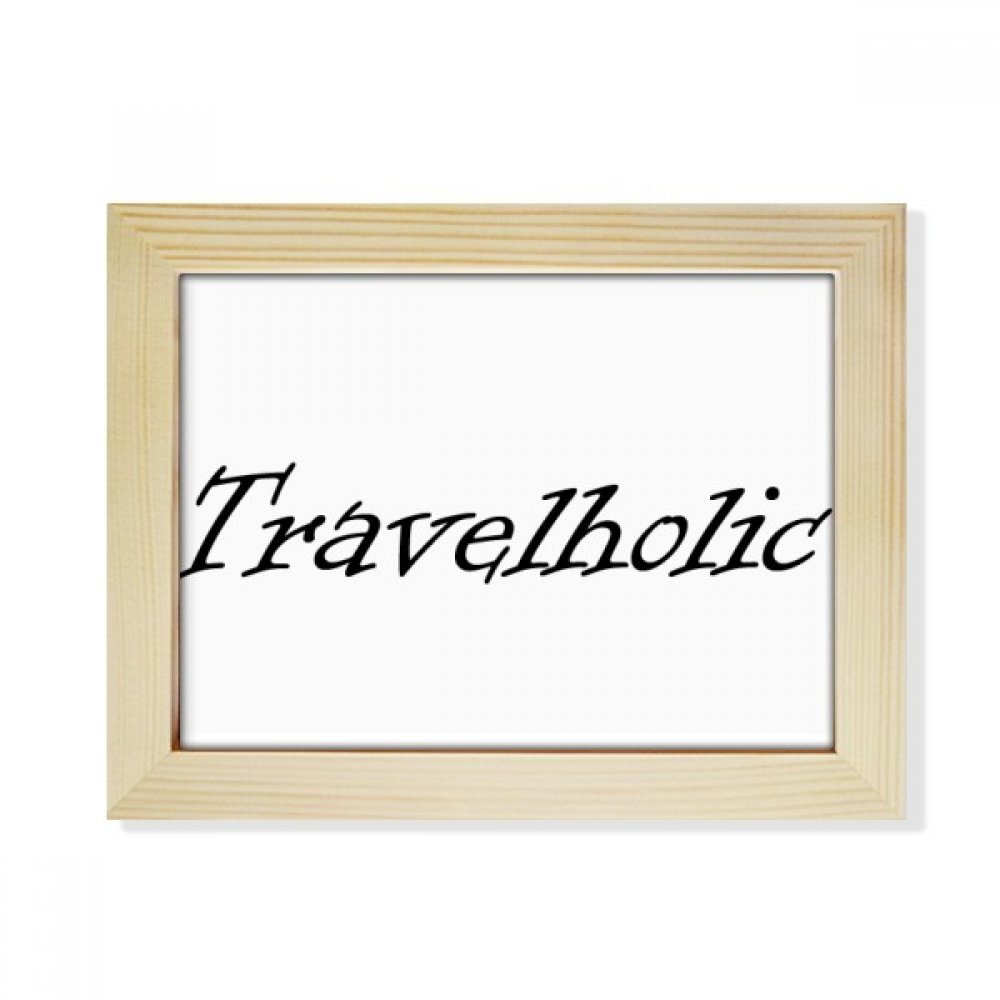 Marco de fotos de madera travelholic de escritorio 6X8 pulgadas para cuadro de arte y pintura