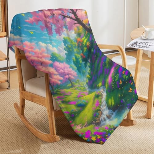 Couverture paysage de qualité supérieure, chaude et douce pour le lit