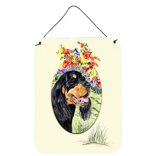 Caroline's Treasures SS8056DS1216 Gordon Setter Wall or Door Hanging Prints Aluminum Metal Sign Kitchen Wall Bar Bathroom Plaque Home Decor Front Door Plaque, 12x16, Multicolor